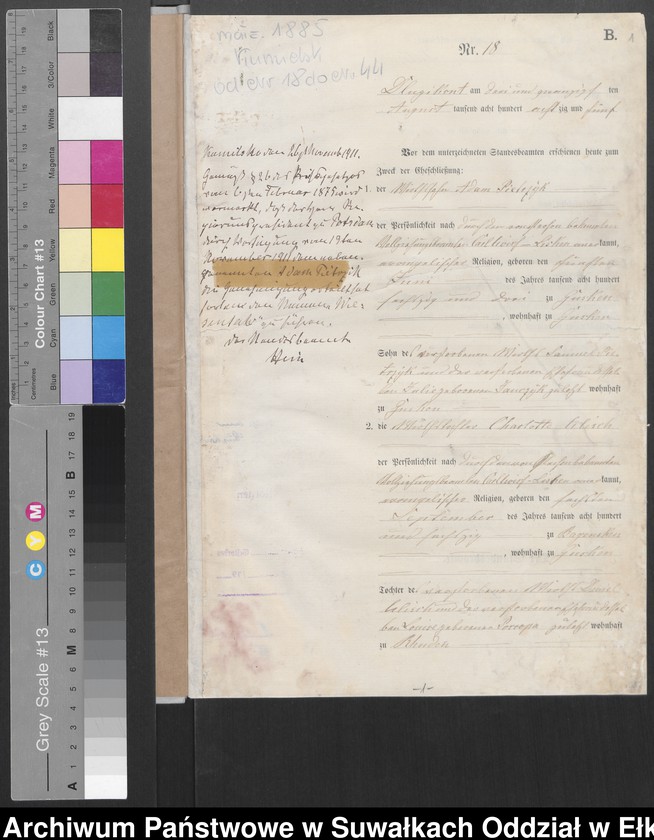 image.from.unit.number "[Heiraths-Haupt-Register des Königlichen Preussischen Standes-Amtes Kumilsko Kreis Johannisburg]"
