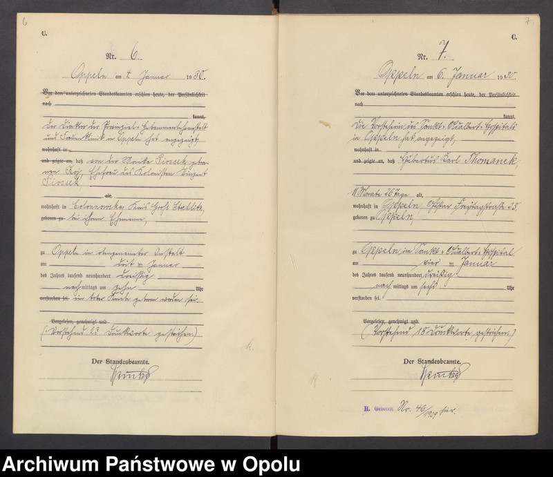 Obraz 8 z jednostki "[Rejestr zgonów] 1930 Tom I Nr 1-423"