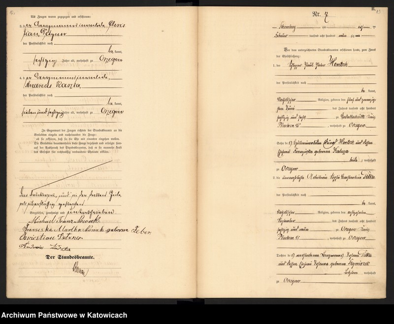 image.from.unit.number "Księga Małżeństw [ Heiraths-Haupt-Register ] nr 1 - 70"