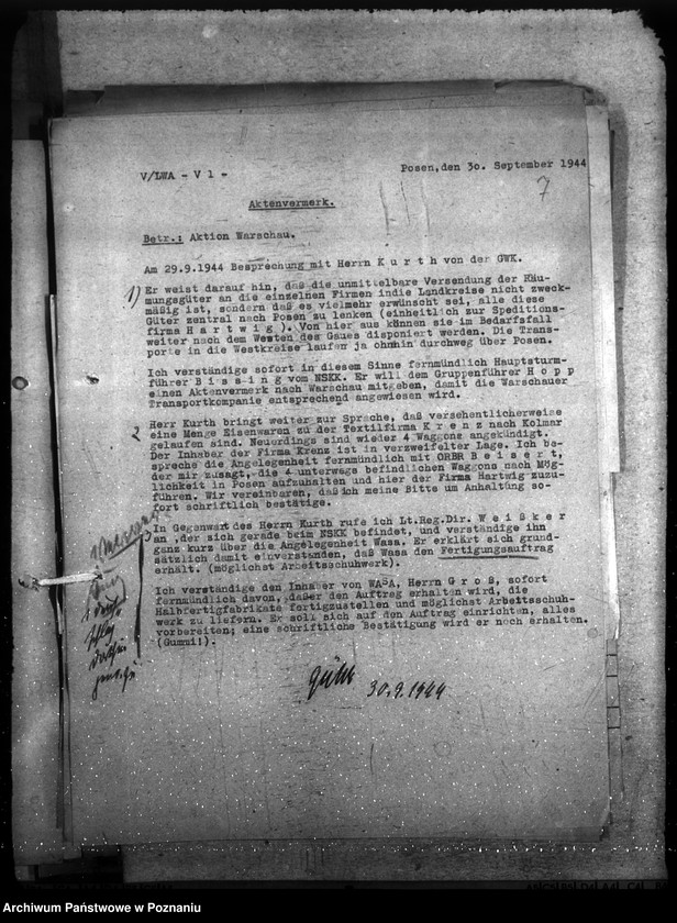 Obraz 11 z jednostki "Łupy wojenne zdobyte podczas powstania warszawskiego - Aktion Warschau. Hauptakten II."