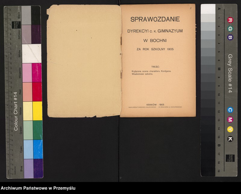 image.from.unit.number "Sprawozdanie Dyrekcji c.k. Gimnazjum w Bochni za rok szkolny 1905"