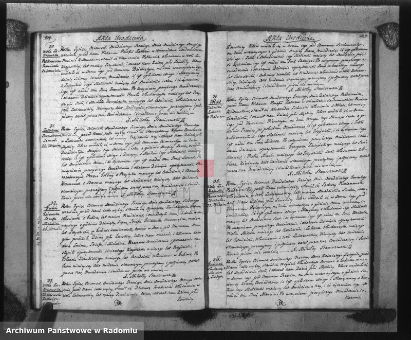 image.from.unit.number "Akta Stanu Cywilnego Parafii Zakrzów Małżeństw, Urodzeń i Zejścia na Rok 1823"