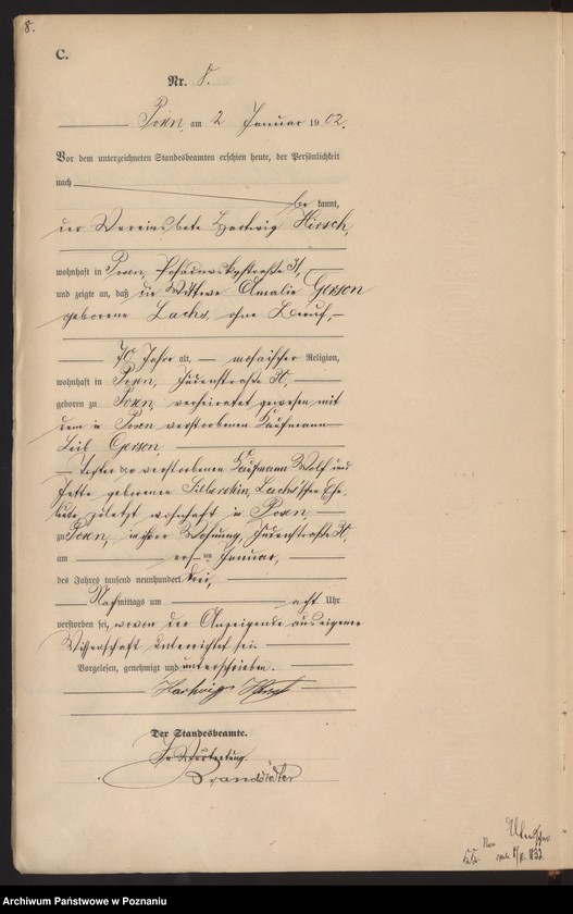 Obraz 11 z jednostki "Księga zgonów tom I"