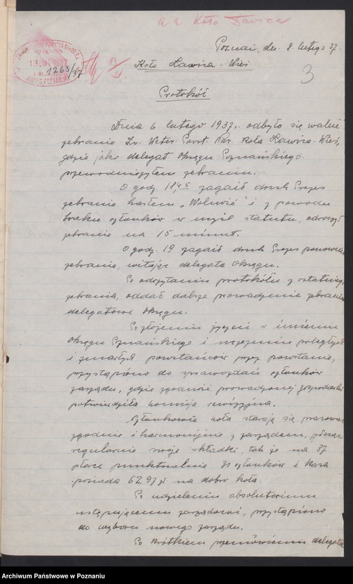 Obraz 6 z jednostki "Ławica wieś, powiat Poznań - akta koła."