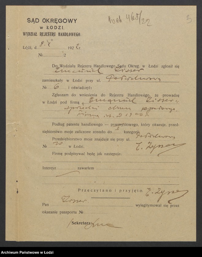 Obraz 5 z jednostki "Emanuel Lisser- sprzedaż drzewa opałowego"