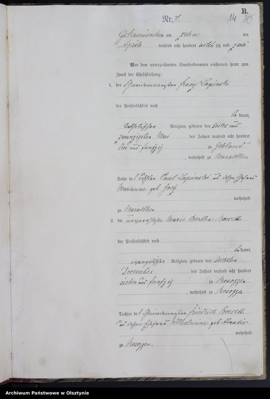 image.from.unit.number "Heiraths-Haupt-Register Nr 1 - 22"