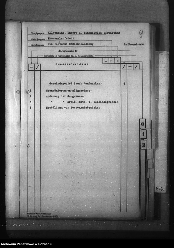 Obraz 13 z jednostki "Aktenverzeichnis (Kommunalaufsicht)"