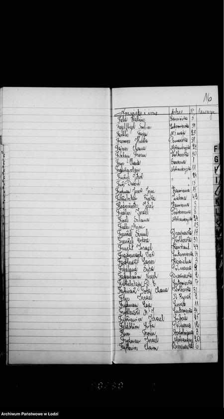 Obraz 16 z jednostki "Mieszkańcy m. Łodzi zapisani w "Kimche""