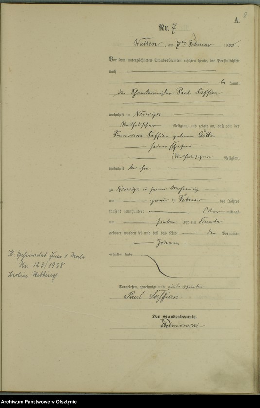 image.from.unit.number "Geburts-Haupt-Register Nr 1 - 74"