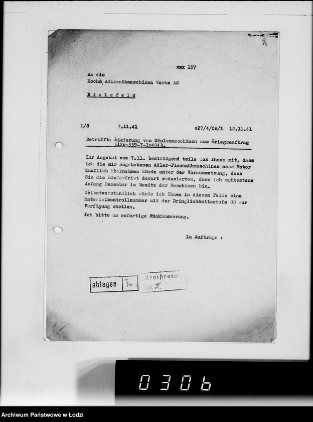 Obraz 6 z jednostki "[Korespondencja z urzędami, instytucjami i firmami] Lit.Ko-Ky"