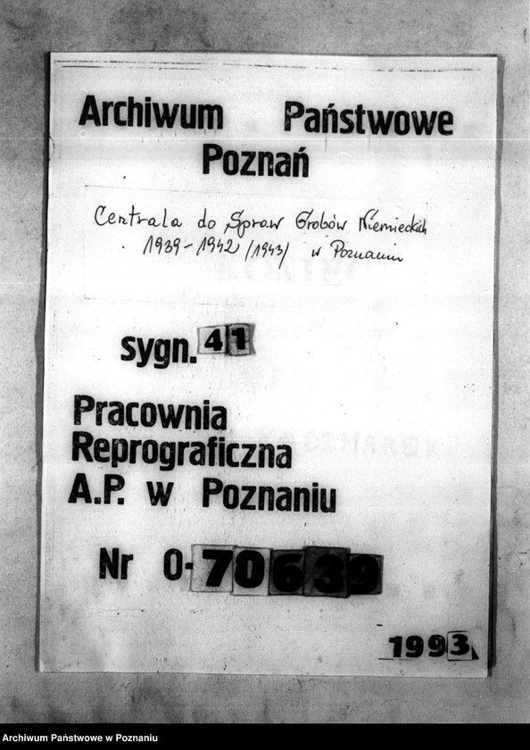 Obraz 1 z jednostki "Überfühnugsberichte - translokacje zwłok"