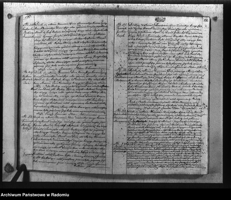 image.from.unit.number "Dupplikat metryk religijno - cywilnych kościoła Głowaczewskiego na Rok Pański 1829"