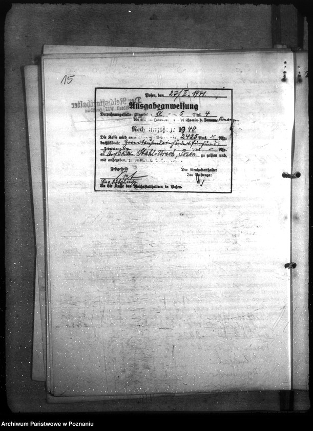 Obraz 20 z jednostki "Dienstwohnug für den Polizeipräsidenten. Entlausungsanstalten. Ausbau der Befehlstellen der Polizei"