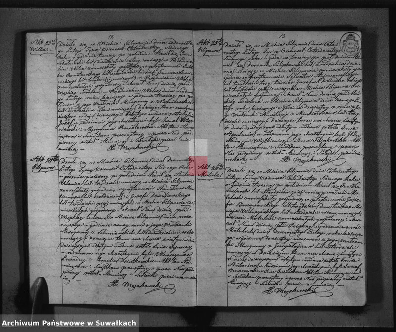 image.from.unit.number "Duplikat do zapisywania Aktów Urodzonych Zaślubionych i Zmarłych w Parafii Filipowskiey na rok 1847-my"