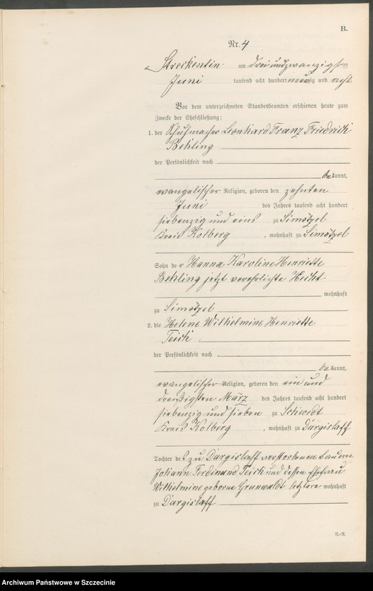 Obraz 10 z jednostki "Heiraths-Register (Neben-Register)"