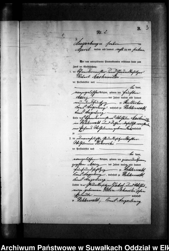 image.from.unit.number "Heiraths-Neben-Register des Preussischen Standes-Amtes Kehlen Kreis Angerburg"