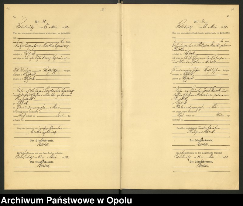 image.from.unit.number "Urząd Stanu Cywilnego Kobylice Księga zgonów rok 1900-03"