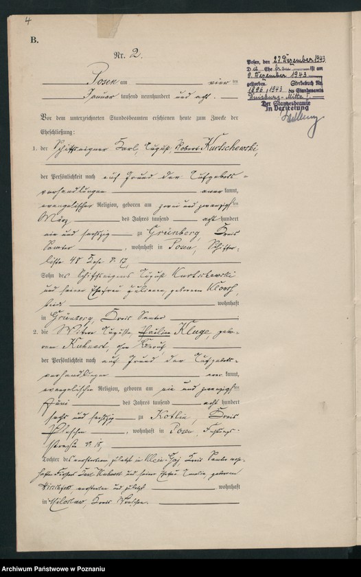 Obraz 5 z jednostki "Księga miejscowa małżeństw tom I [Rejestr główny małżeństw]"