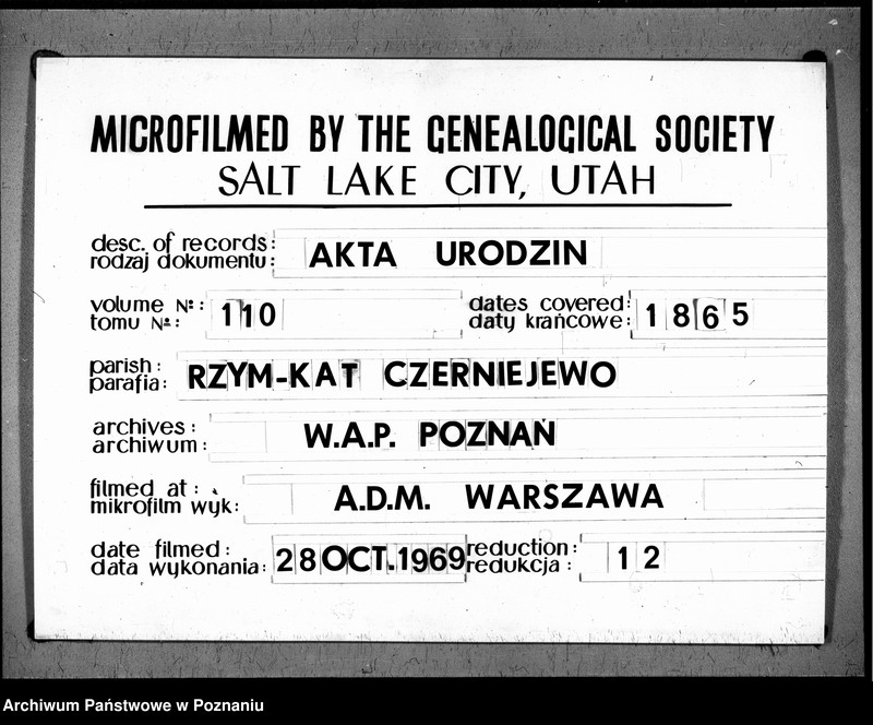 Obraz 1 z jednostki "Liber baptisatorum"