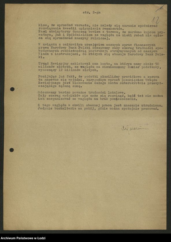 Obraz 13 z jednostki "Zjednoczenie Przemysłu Maszyn Rolniczych; protokół [narady], sprawozdania [z produkcji]"