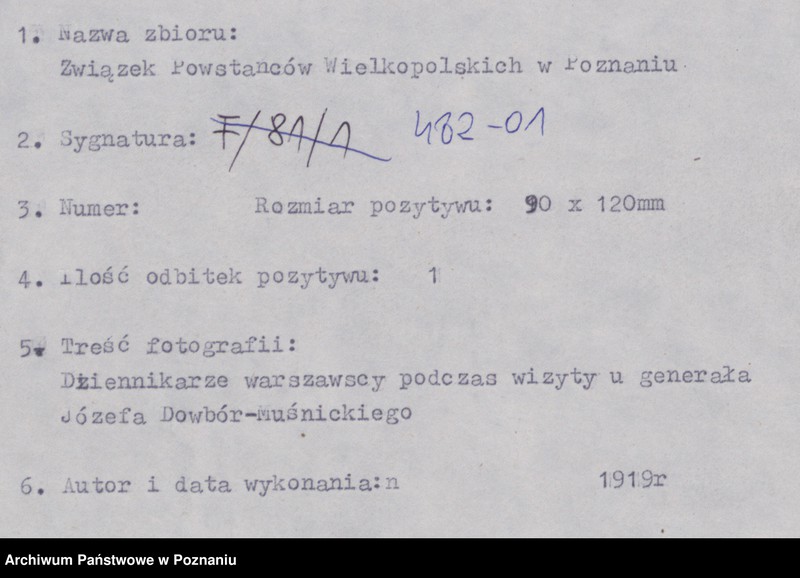 Obraz 4 z jednostki "Dziennikarze warszawscy podczas wizyty generała Józefa Dowbór - Muśnickiego."