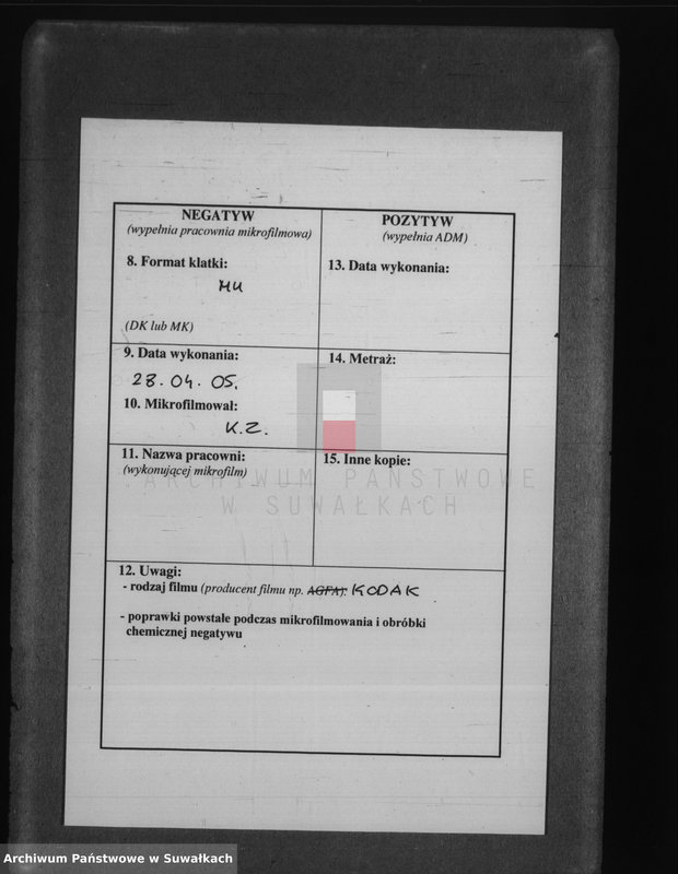 Obraz 3 z jednostki "Księga urodzeń, małżeństw, zejścia 1896 r. Przerośl"