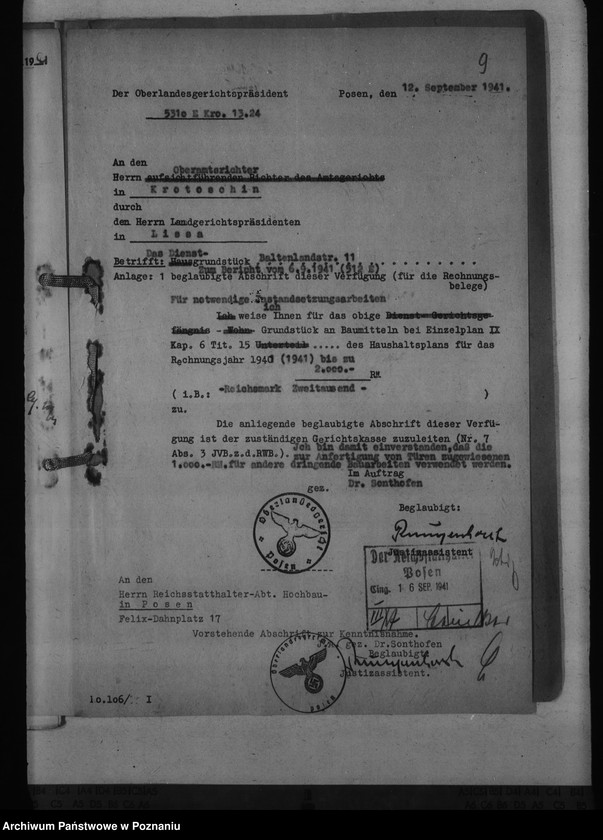 Obraz 13 z jednostki "Amtsgericht Krotoschin - Krotoszyn"