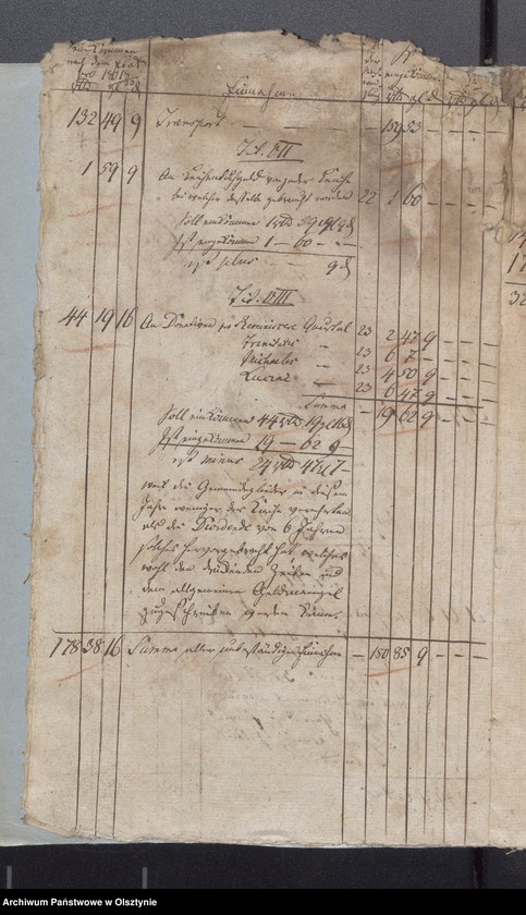 image.from.unit.number "Passenheimsche Stadt Kirchen Rechnung über Einnahme und Ausgabe"