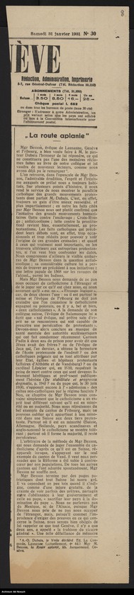 image.from.unit.number "Besson Marius (biskup Lozanny, Genewy i Fryburga); Załączniki: a) List S.A.D.E.A; b) Instytut "La Lingerie" (prospekt); c) wycinek prasowy; L.18 (odpowiedzi - maszynopis, rękopis)"