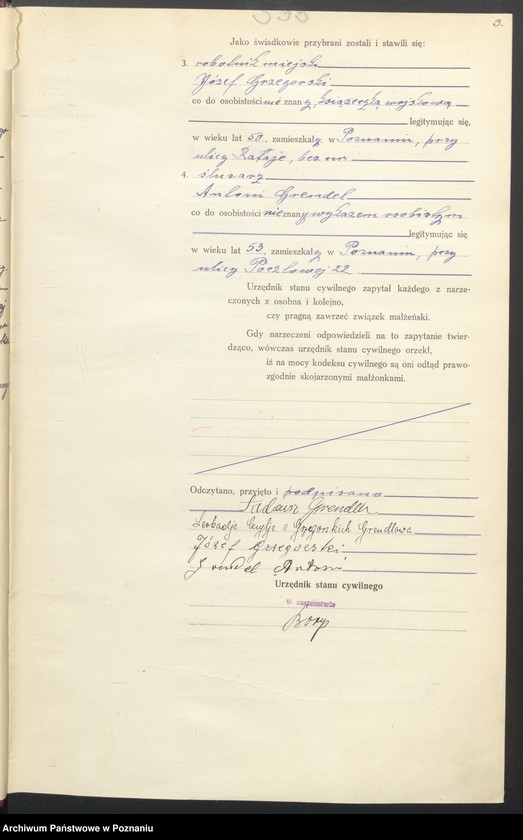 Obraz 5 z jednostki "Księga miejscowa małżeństw tom III [Rejestr główny małżeństw]"