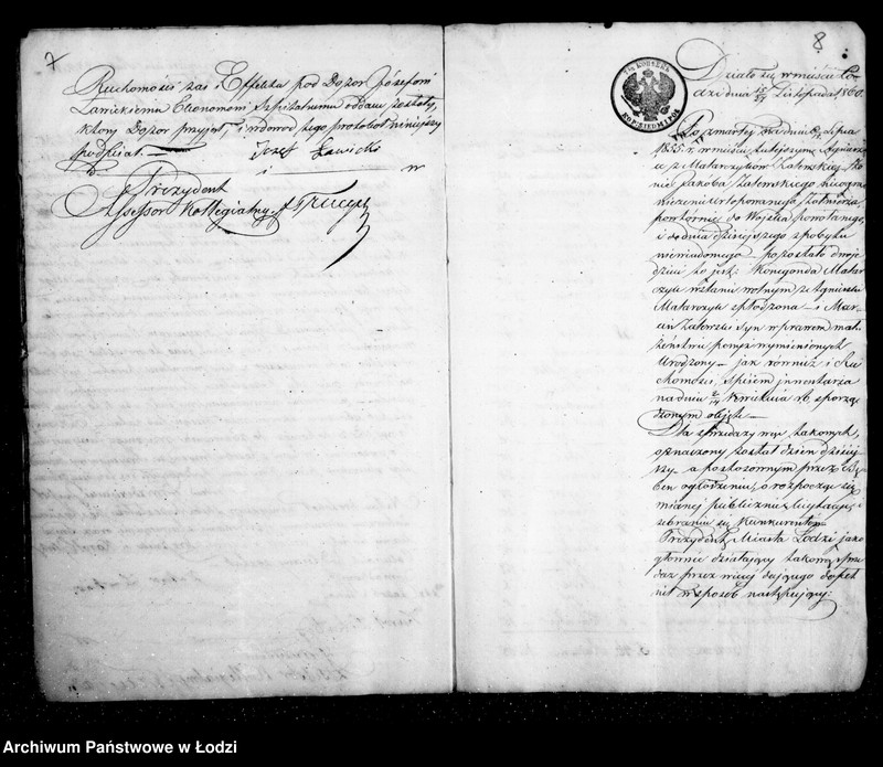 Obraz 9 z jednostki "Akta tyczące się ustanowienia opieki nad nieletnimi Kunegundą Malarczyk i Marianie Zalewskim po zmarłej Agnieszcze z Malarczyków Zalewskiej"