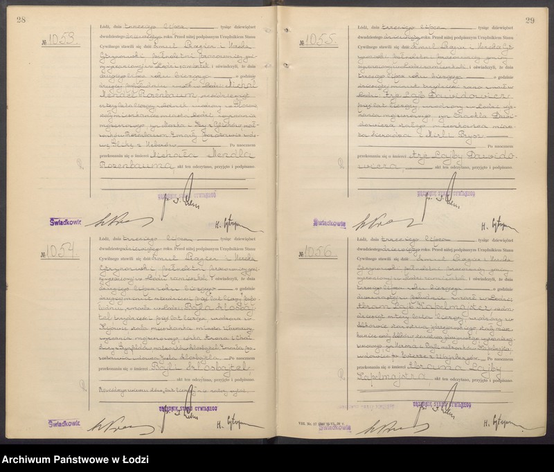 Obraz 17 z jednostki "Akta zgonów od numeru 999 do numeru 1969"