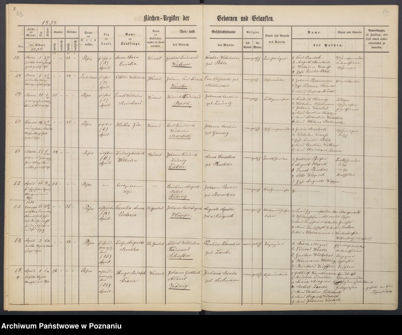 Obraz 10 z jednostki "[Akta urodzeń i chrztów, ślubów, zgonów]"