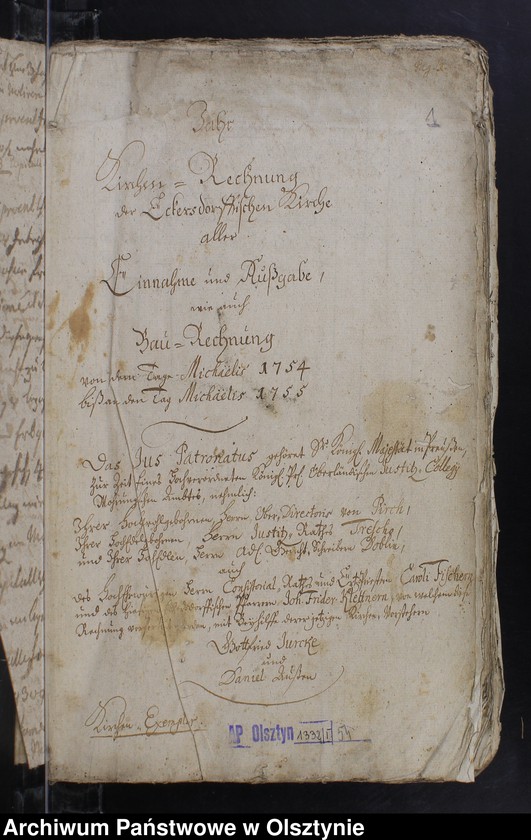 image.from.unit.number "Jahr Kirchen Rechnung aller Einnahme und Ausgabe, wie auch Bau-Rechnung"