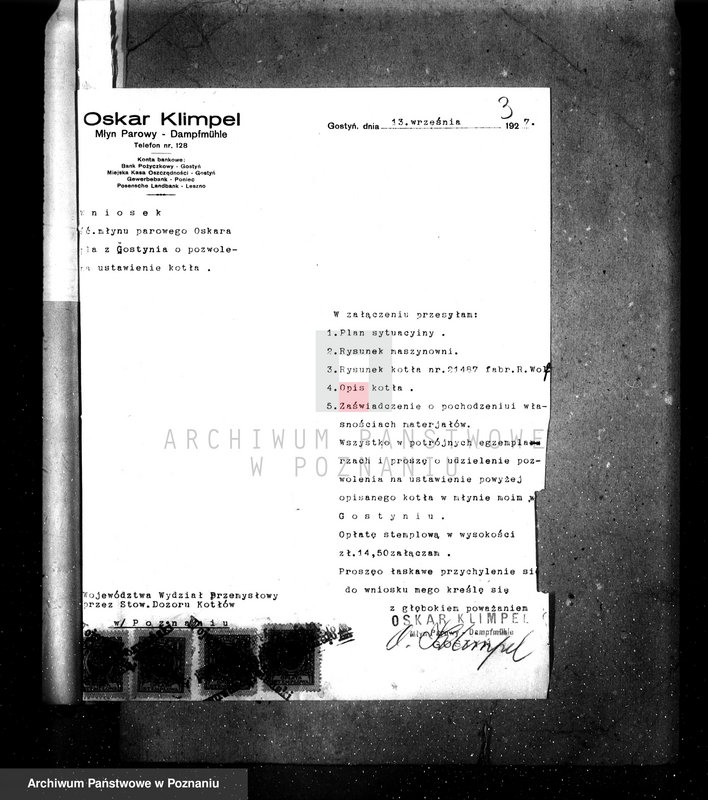 Obraz 7 z jednostki "Tartak W. Nawrockiego w Gostyniu nr woj. kotła 69"