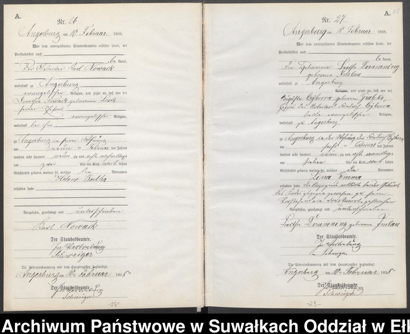 image.from.unit.number "Geburts-Neben-Register des Preussischen Standes-Amtes Angerburg Kreis Angerburg"