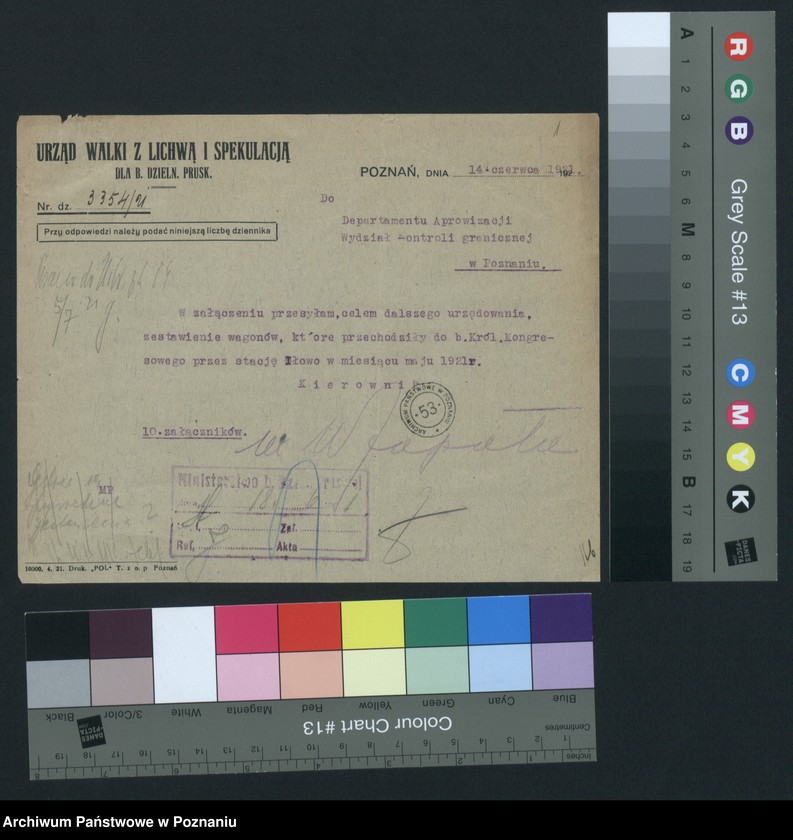 Obraz 3 z jednostki "[Spis wagonów z zawartością prowadzonych przez stację Iłowo w maju 1921]"