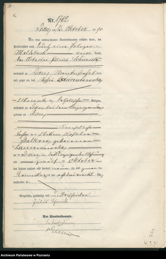 Obraz 13 z jednostki "Księga zgonów t. V"