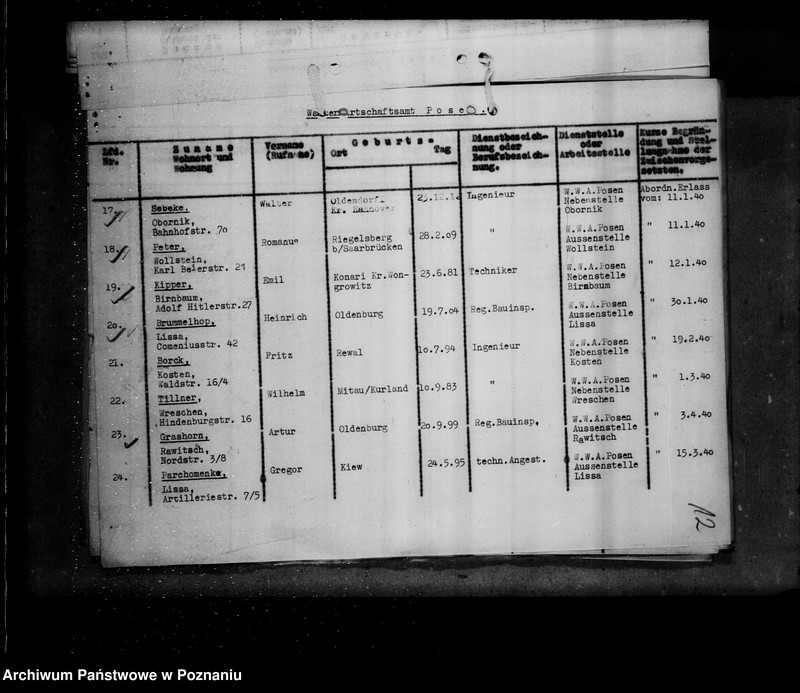 Obraz 17 z jednostki "Kriegsverdienst - Auszeichnungen- Vorschläge der Wasserwirtschaftsverwaltung"