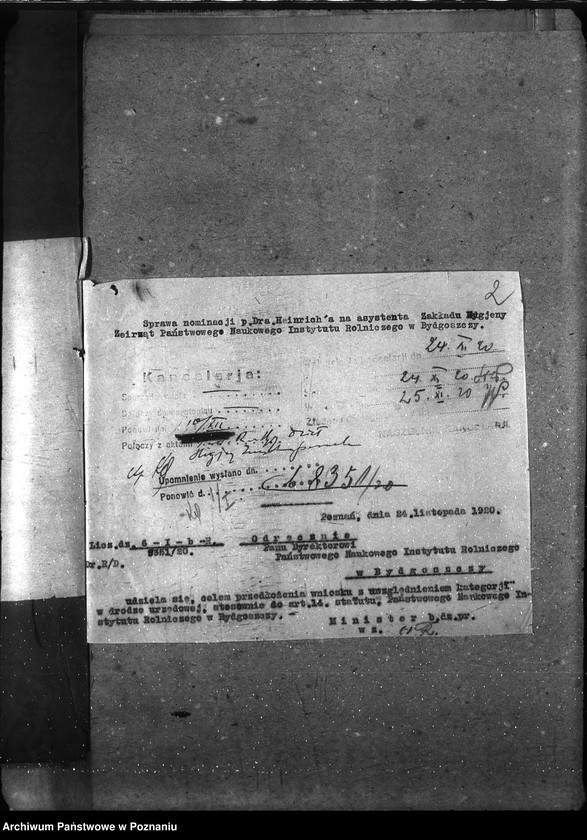 Obraz 6 z jednostki "Sprawy osobowe Państw. Naukowy Instytut Rolniczy w Bydgoszczy [personalne ogólne]"