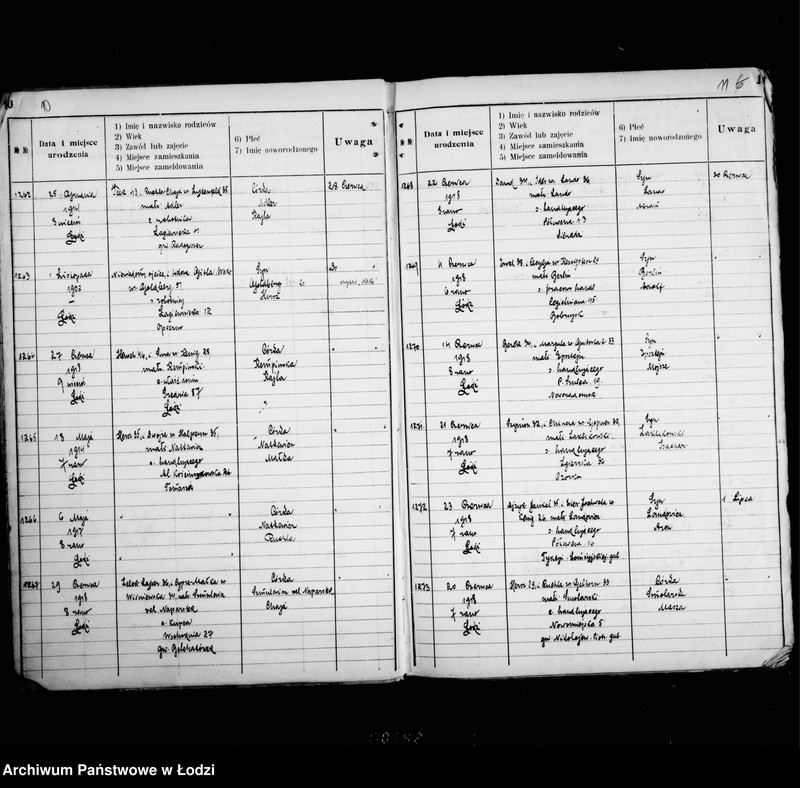 Obraz 10 z jednostki "[Ksiega urodzeń]"