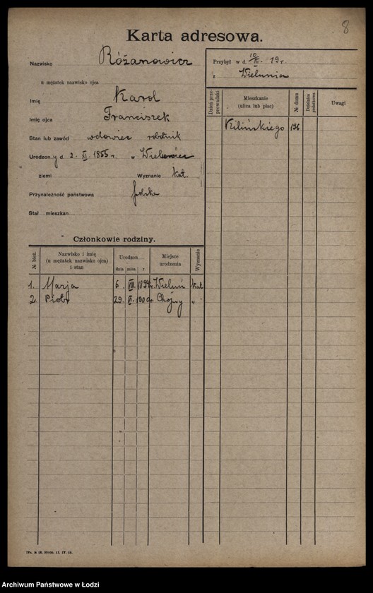 Obraz 10 z jednostki "[Spis ludności Łodzi] Rożana-Różyński"