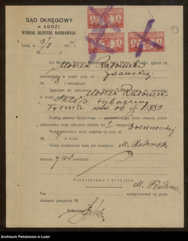 Obraz 15 z jednostki "Moszek Radomski- sprzedaż wyrobów tabacznych"