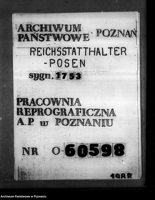 Obraz 1 z jednostki "Zuweisung der beschlagnahmten Grundstücke an diwe Gemeinden. Lehrlingsheim in der Ostgebieten"