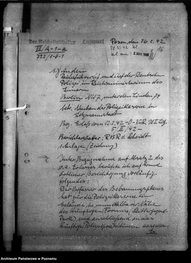 Obraz 20 z jednostki "Neubau. Polizeikaserne - Litzmannstadt"