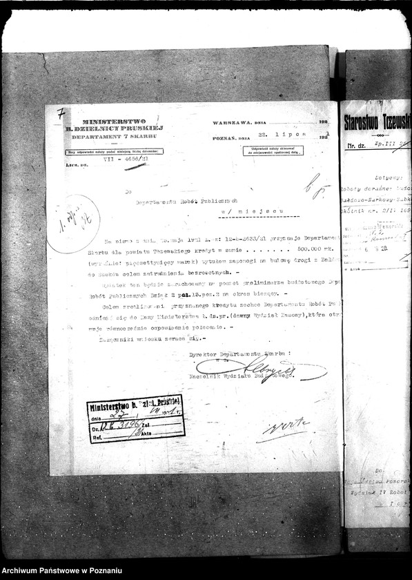 Obraz 11 z jednostki "{Subwencja i kredyty na budowę dróg w powiecie Tczew]"