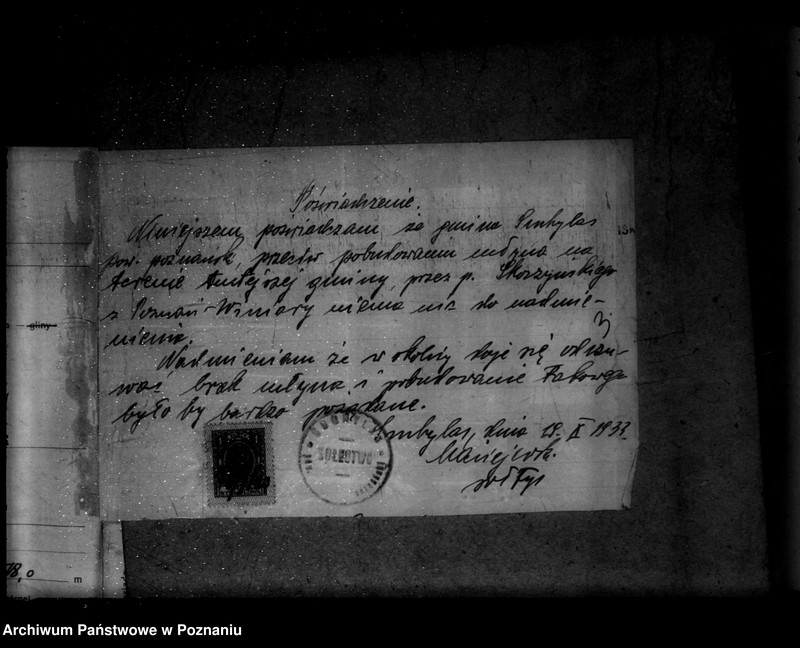 Obraz 8 z jednostki "Zatwierdzenie zakładu przemysłowego /młyna zbożowego/ J. Skoczyńskiego w Suchym lesie powiat poznański"