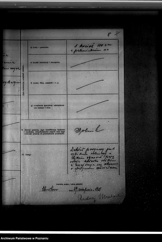 Obraz 12 z jednostki "Zatwierdzenie projektu zakładu przemysłowego ogrodnictwa A. Mielocha w Białej Górze powiat poznański"