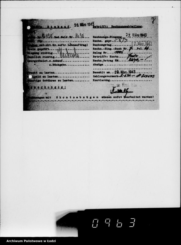 Obraz 12 z jednostki "Lebensmitteleinkauf. Aufträge, [Lieferscheinen und Rechnungen] 18371-18420. [Dostawa artykułów pierwszej potrzeby do Getta]"