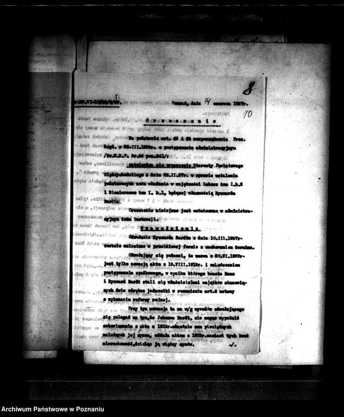 Obraz 14 z jednostki "Przymusowy wykup majątku Niemierzewo i Lubosz powiatu międzychodzkiego"